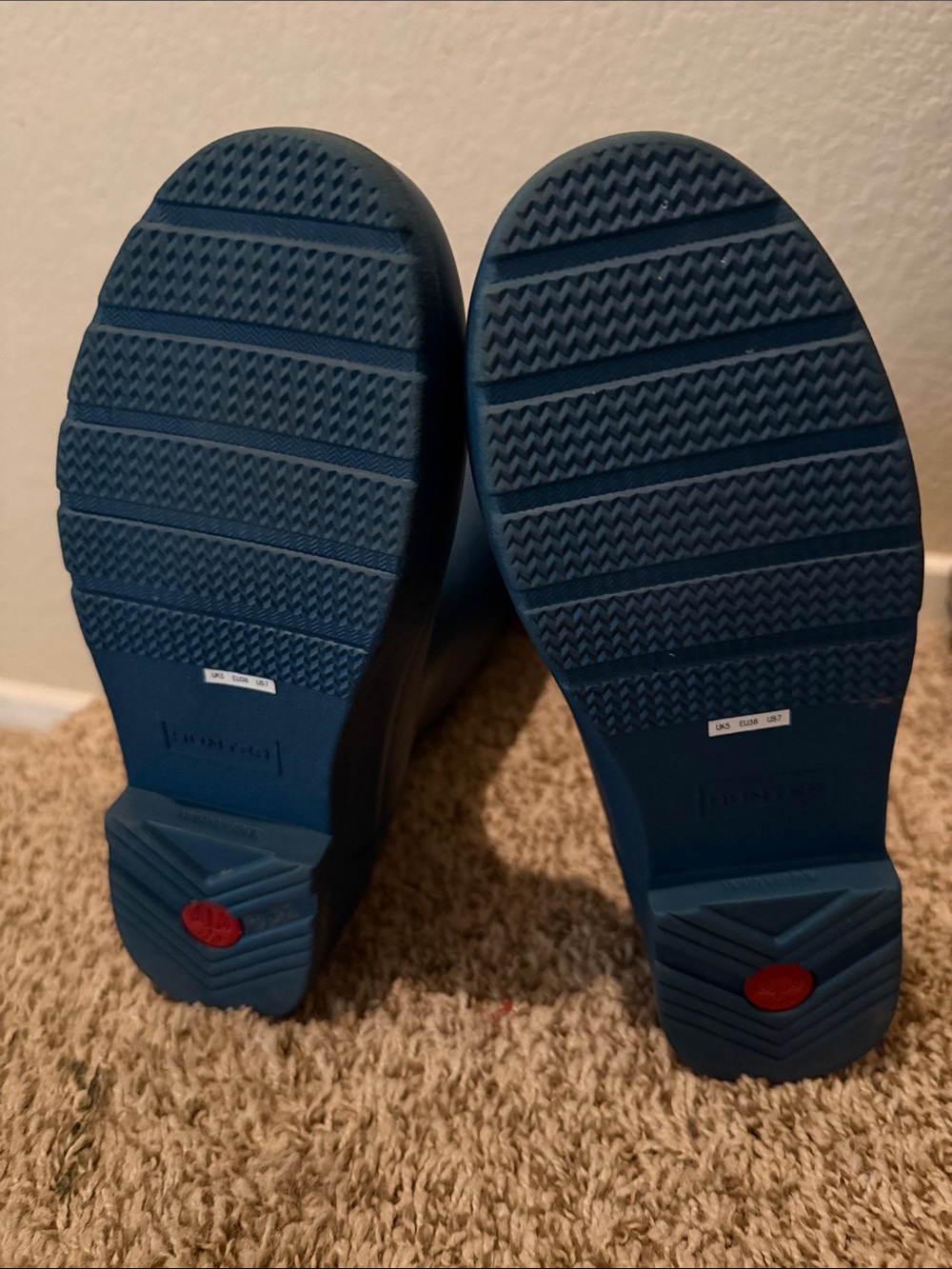 Hunter Navy Blue Tall Rain Boots - Picture 8 of 12